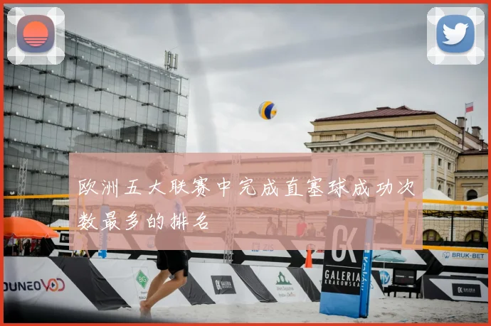 欧洲五大联赛中完成直塞球成功次数最多的排名